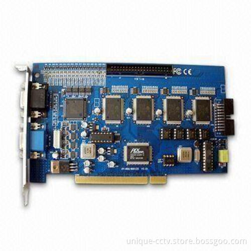 CCTV MPEG-4 DVR Card with DB15 x 2 Input D-type and GV-NET/IO Card Support